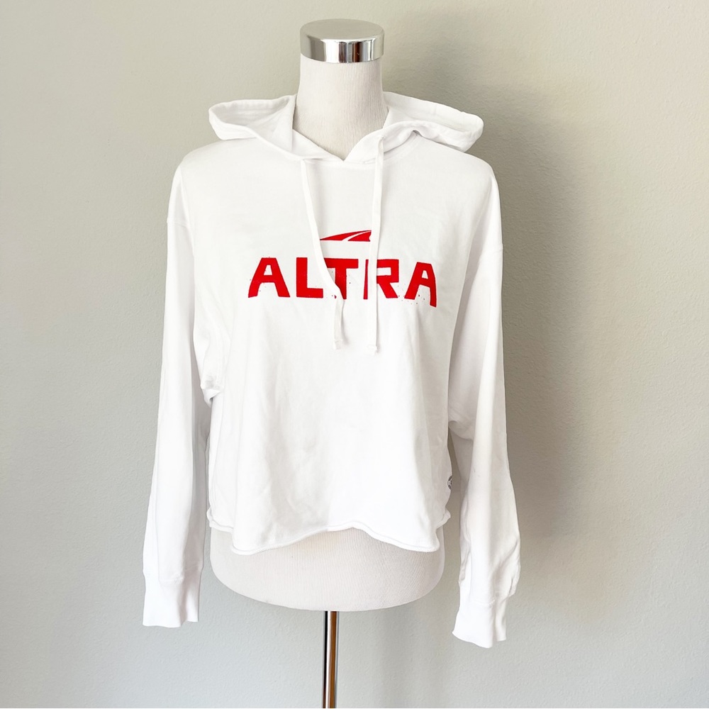 Reigning Champ Altra White Crop Hoodie Size S/P